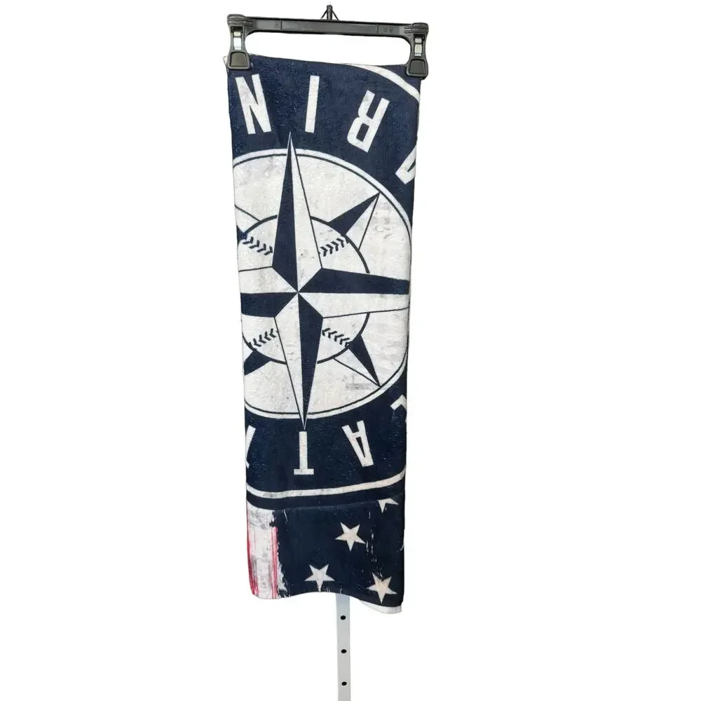 New ~WinCraft Seattle Mariners 30'' x 60'' Patriotic Spectra Beach Towel